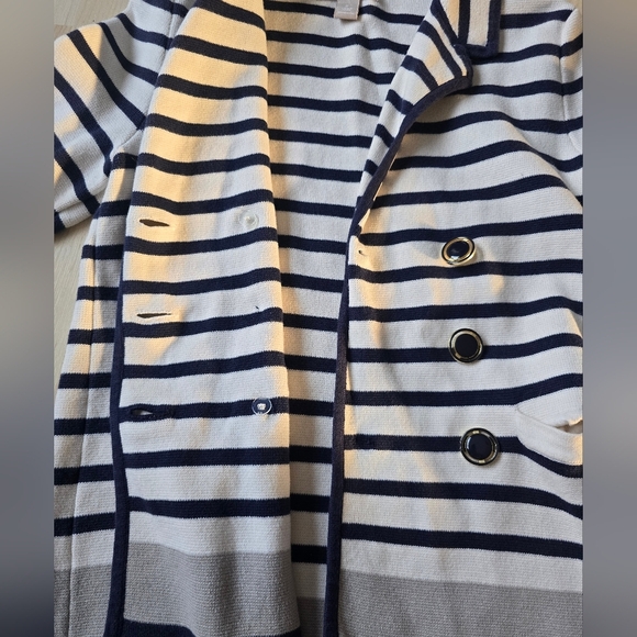 Banana Republic Navy Striped Knit Blazer Size Small - Picture 5 of 11
